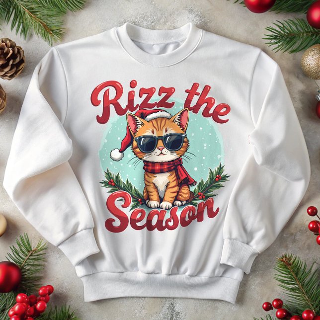 Gen Z Rizz zur Jahreszeit Weihnachtsmann Sweatshirt (Von Creator hochgeladen)