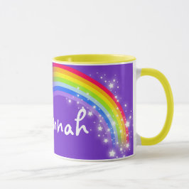 Genannte Kinder Regenbogen lila rote Tasse