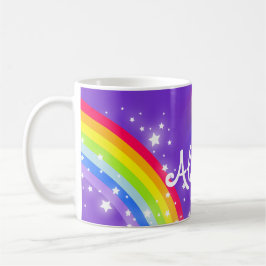 Genannte Kinder Regenbogen lila rote Tasse