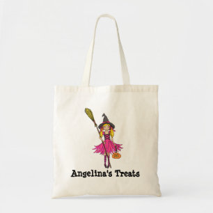 Genannte Treats blonde Mädchen Halloween-Tasche Tragetasche
