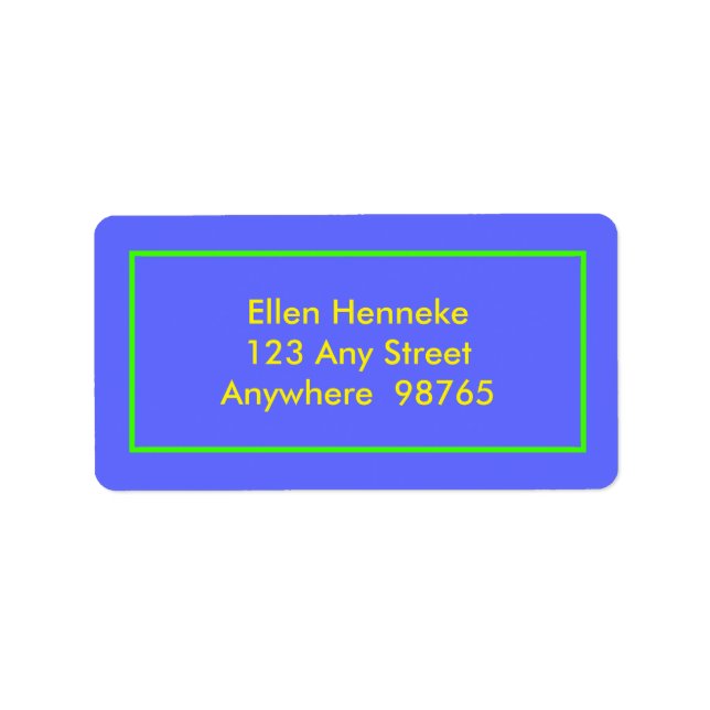 Genau! Adressaufkleber (Vorne)