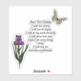 Genau für heute inspirierender Aufkleber