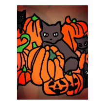 Genau Spuk: Katzen und Kürbis zu Halloween
