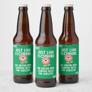 Genau wie Blume wachsen und verändern wir Inspirat Bierflaschenetikett