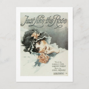 Genau wie die Rose Songbook Cover Postkarte