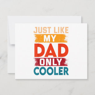 Genau wie mein Papa, nur cooler Dankeskarte