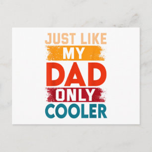 Genau wie mein Papa, nur cooler Feiertagspostkarte
