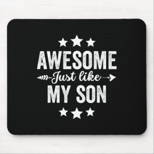 Genau wie mein Sohn Lustiger Vatertag Dad Mom Vint Mousepad