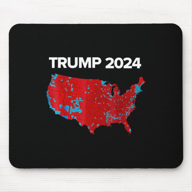 Genaue Karte der Wahlergebnisse 2024 Trump Mega Mousepad (Vorne)