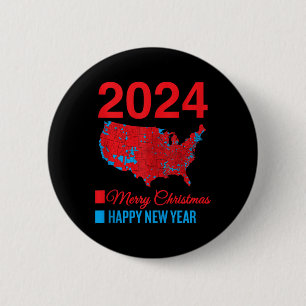 Genaue Wahlkarte Frohe Weihnachten glücklich New Y Button