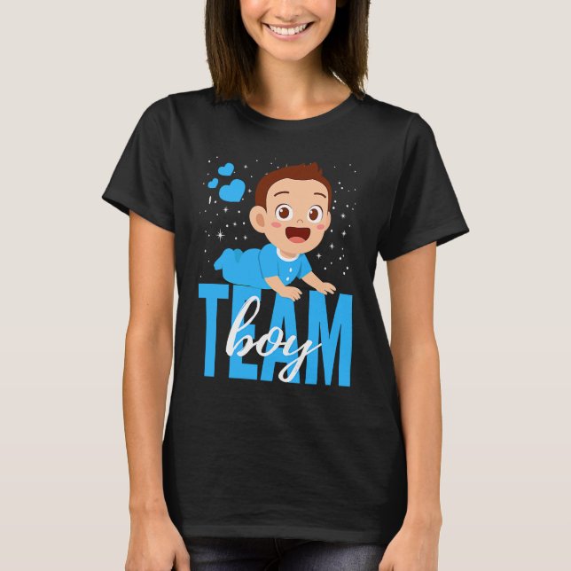 Gender Announcement  Team Boy Baby Party Reveal Pr T-Shirt (Vorderseite)