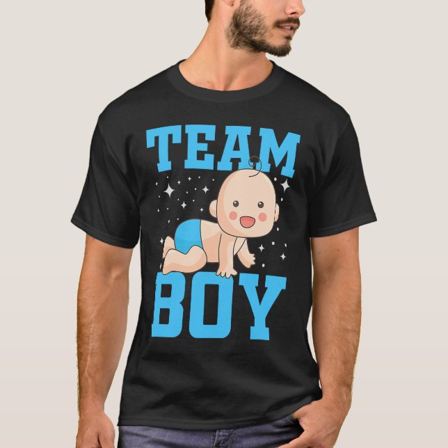 Gender Announcement  Team Boy Baby Party Reveal Pr T-Shirt (Vorderseite)