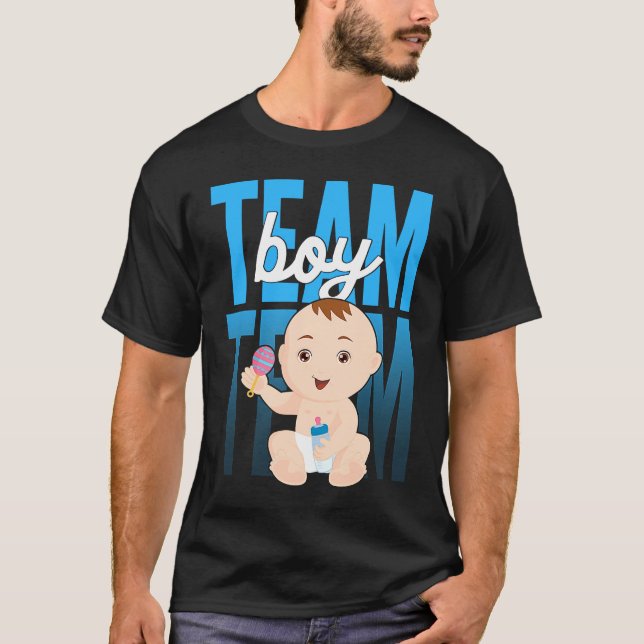 Gender Announcement  Team Boy Baby Party Reveal Pr T-Shirt (Vorderseite)