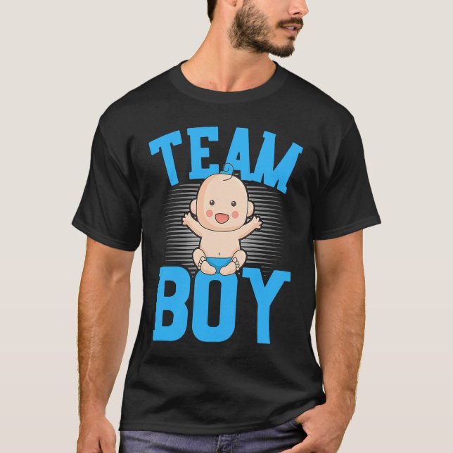 Gender Announcement  Team Boy Baby Party Reveal Pr T-Shirt (Vorderseite)