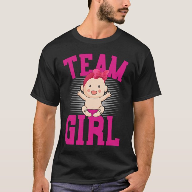 Gender Announcement  Team Girl Baby Party Reveal P T-Shirt (Vorderseite)