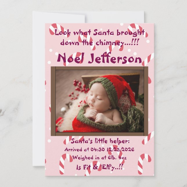 Gender der Urlaubssaison - Neutral Neuankömmling Ankündigung (Vorderseite)