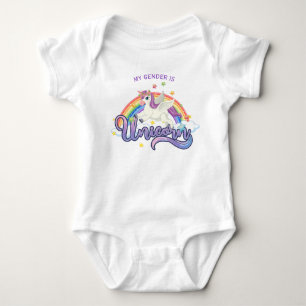 Gender-Einhorn-Regenbogen-Baby-Shirt Creeper Baby Strampler