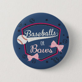 Gender-Enthüllung - Baseballs oder Bows Button