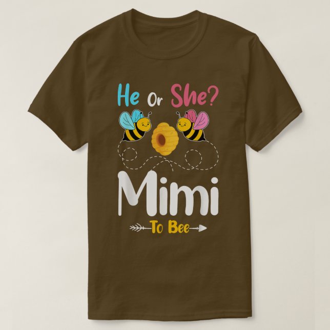 Gender-Enthüllung, dass er oder sie Mimi ein Baby- T-Shirt (Design vorne)