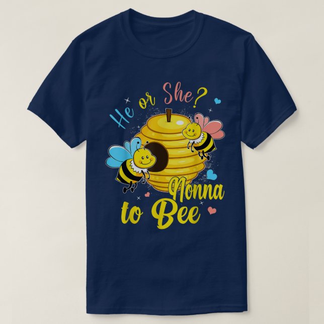 Gender-Enthüllung, dass er oder sie Nonna eine Bab T-Shirt (Design vorne)