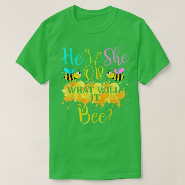 Gender-Enthüllung, was er oder sie sein wird T-Shirt (Design vorne)
