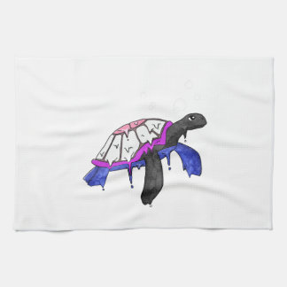 Gender Fluid Pride Flag Sea Turtle Subtle LGBTQ Geschirrtuch
