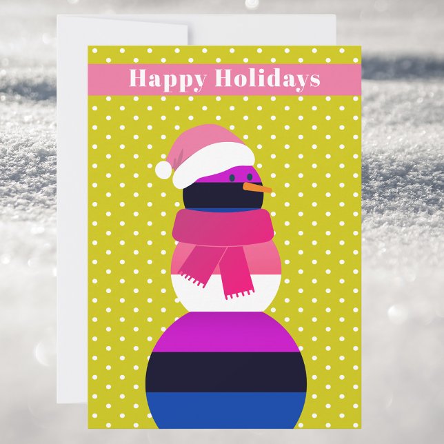 Gender Fluid Snowman Weihnachten Weihnachtskarte (Von Creator hochgeladen)