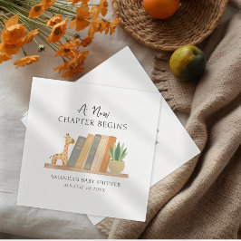 Gender Neutral A New Chapter Begins Baby Shower Serviette