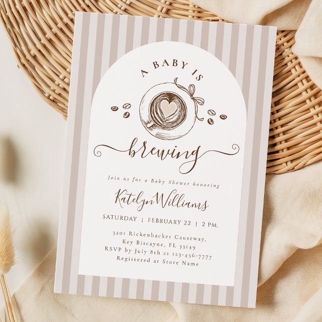 Gender Neutral Coffee Baby Shower Invitation Einladung (Von Creator hochgeladen)