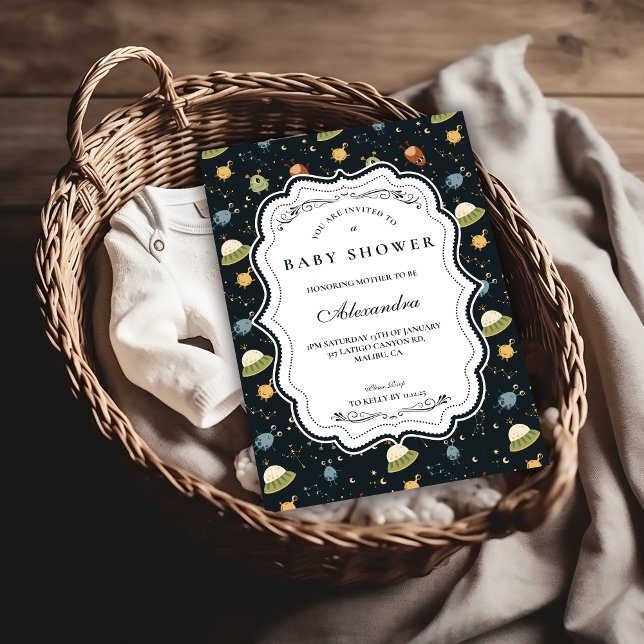 Gender Neutral Planet Safari Baby Shower Einladung (Von Creator hochgeladen)