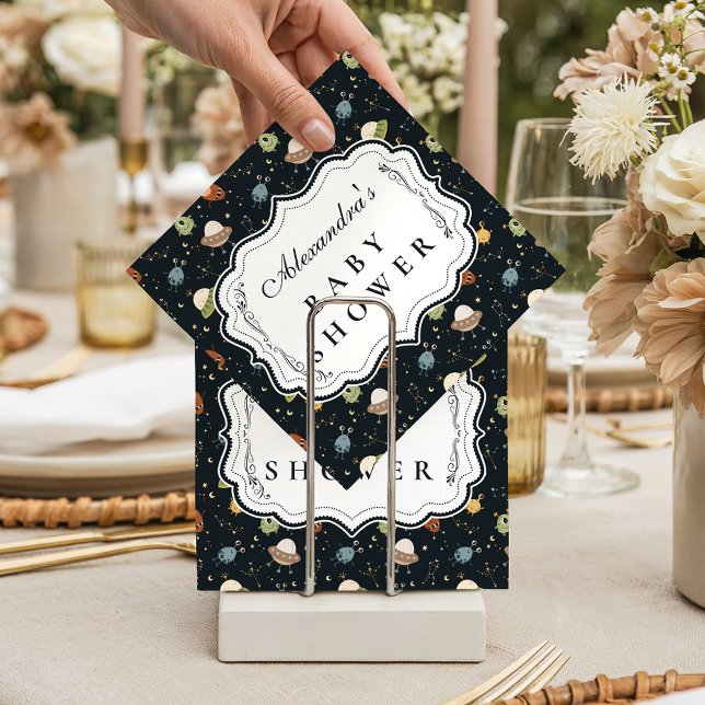 Gender Neutral Planet Safari Baby Shower Serviette (Von Creator hochgeladen)