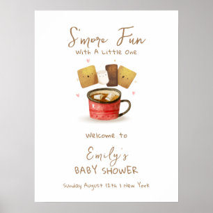 Gender Neutral S'more Fun Fall Baby Duwer Willkomm Poster