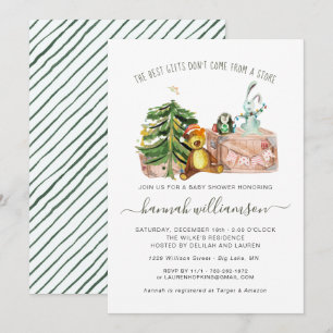 Gender Neutral Winter Christmas Baby Shower Einladung
