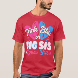 Gender offenbaren Geschenk für große Schwester Bab T-Shirt