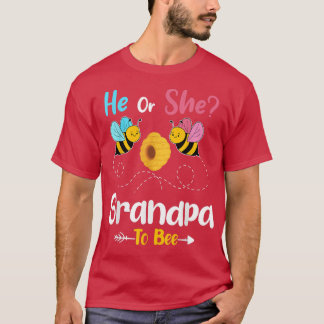 Gender-Offenbarung Er oder sie Opa für Bee Baby An T-Shirt