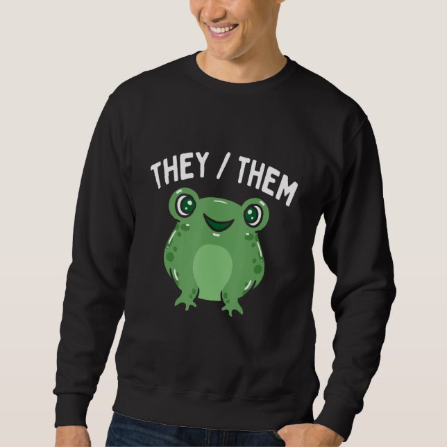 Gender Queer They Them Pronouns LGBTQ Pride Month  Sweatshirt (Vorderseite)