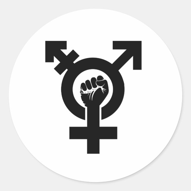 Gender Resistance Symbol - - - - Runder Aufkleber (Vorderseite)