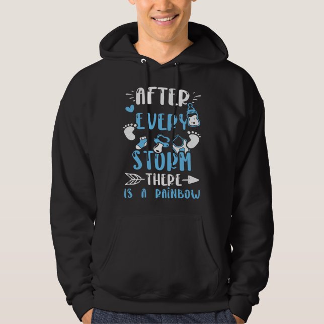 Gender Reveal After Every Storm There Is A Rain  B Hoodie (Vorderseite)