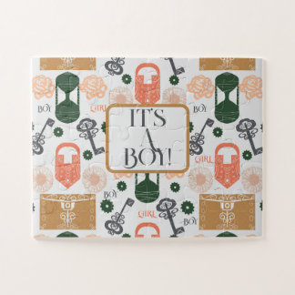 Gender Reveal Baby Shower Boy Puzzle