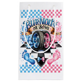 Gender Reveal Baby Shower Burnouts Bows Gift Bag Kleine Geschenktüte