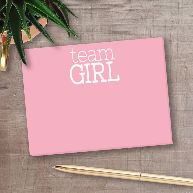 Gender Reveal Baby Shower - Team Pink Girl Post-it Klebezettel (Von Creator hochgeladen)