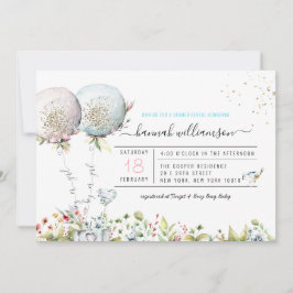 Gender Reveal Balloons Baby Shower Einladung