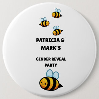 Gender Reveal Bee Party Button