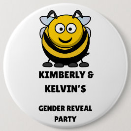 Gender Reveal Bee Party Button