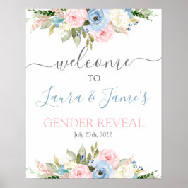 Gender Reveal Begrüßungszeichen Poster