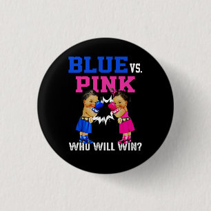 Gender Reveal Blue vs Pink Ethnic Boxing Babies Bo Button