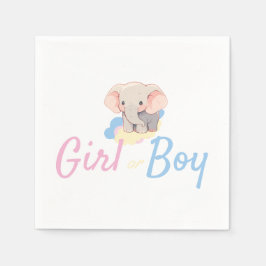 Gender Reveal Boy or Girl? Serviette