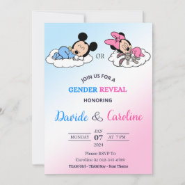 Gender Reveal Einladung Card