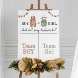 Gender Reveal Game Boy oder Girl Fall Poster