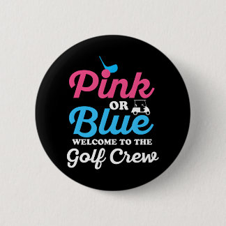 Gender Reveal Golf für eine Golf-Familie Button